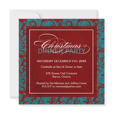 Classy Christmas Party Invitation by colourfuldesigns