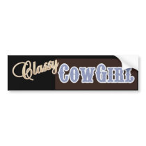 Classy Cowgirl Bumper Sticker