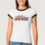 Classy Cowgirl Horseshoes + Roses Design t-shirts