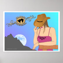 CLASSY COWGIRL Poster Print