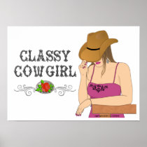 Classy Cowgirl POSTER Print