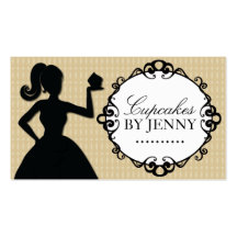 Classy Cupcake Silhouette Business Cards