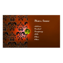 CLASSY DAMASK GEM  MONOGRAM BUSINESS CARD TEMPLATES