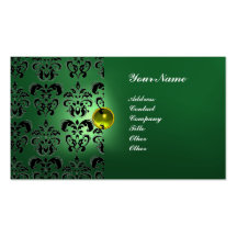 CLASSY DAMASK GEM  MONOGRAM BUSINESS CARD