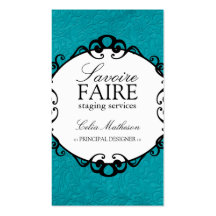 Classy Damask Interior Designing Business Cards