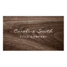 Classy dark oak wood grain professional profile business card