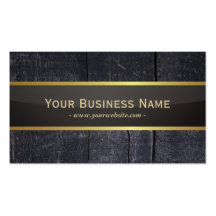 Classy Dark Wood & Glass Texture Business Card