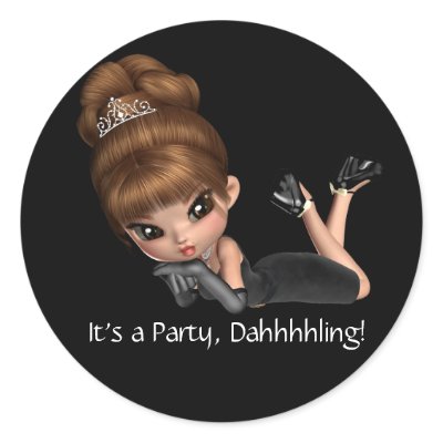 Classy Diva Party Favour Envelope Seal Diva by InvitationCentral