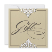 Classy Gift Certificate Personalized Announcement