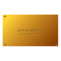 Classy Gold Plated Diving Business Card