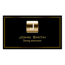 Classy Gold Stamp Diving Business Card