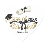 Classy Graduate 2012 - Customize Heart Sticker