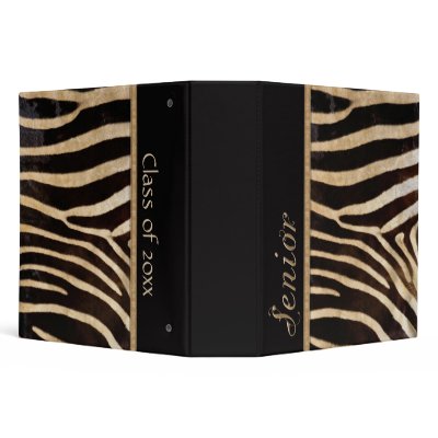Classy Graduate Zebra Stripe Binder by Spice