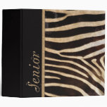 Classy Graduate Zebra Stripe Binder