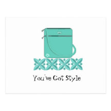 Classy Handbag with Saying Postcards