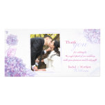 Classy Hydrangeas Wedding Thank You Photo Cards