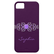 Classy Lavender Crystal Look I Phone 5 Case iPhone 5 Cover