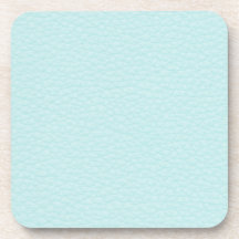 Classy Light Turquoise Printed Pattern. Beverage Coaster