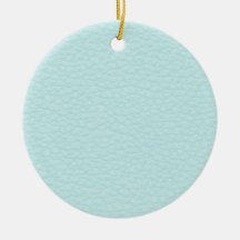 Classy Light Turquoise Printed Pattern. Christmas Ornaments