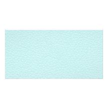 Classy Light Turquoise Printed Pattern. Custom Photo Card