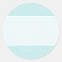 Classy Light Turquoise Printed Pattern. Round Stickers