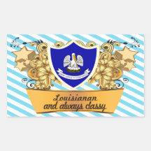 Classy Louisianan Rectangular Sticker