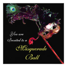 CLASSY MARDI GRAS MASQUERADE BALL MASK ,Black Invitation