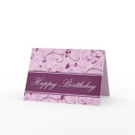 Classy Mauve Natural Swirl Birthday cards
