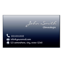 Classy Midnight Blue Climatologist Business Card