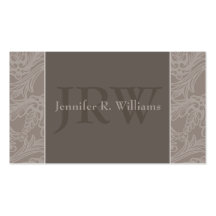 Classy Monogram Mocha Business Card