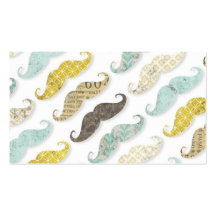 Classy Moustache Business Cards
