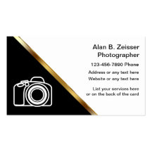 Classy Photographer Business Cards