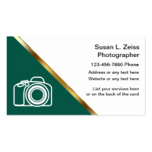 Classy Photographer Business Cards