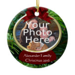 Classy Pine Custom Photo Christmas Ornament ornaments