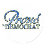 Classy Proud Democrat Round Sticker