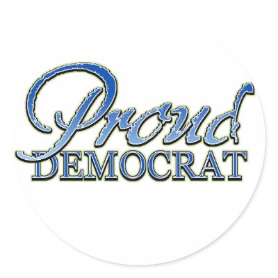 Classy Proud Democrat Round Sticker by Prodem