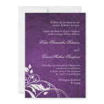 Classy Purple Wedding Invitation