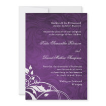 Classy Purple Wedding Invitation