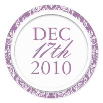 Classy Purple Wedding Stickers
