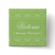 Classy Salon and Spa Name Tag Buttons