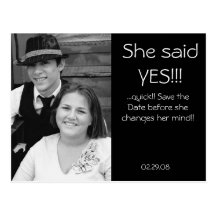 Classy save the date post card