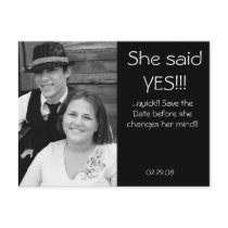 Classy save the date post card