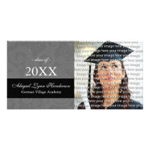 Classy School Graduation Photo Announcement Cards Picture Card