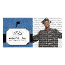 Classy School Graduation Photo Announcement Cards Photo Card Template