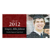 Classy School Graduation Photo Announcement Cards Customized Photo Card