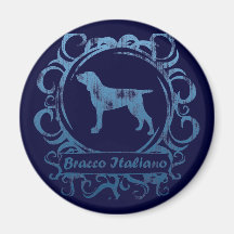 Classy Weathered Bracco Italiano Refrigerator Magnets