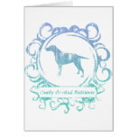 Classy Weathered Curly Coated Retriever Greeting Card