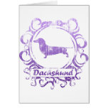 Classy Weathered Dachshund Card