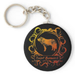 Classy Weathered Saint Bernard Key Chain