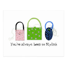 Classy Whimsical Handbags Post Card